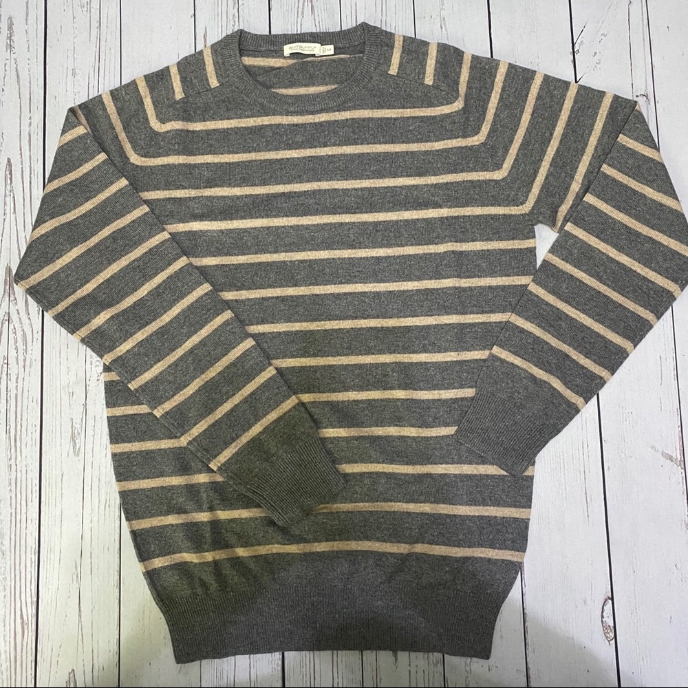 SuitSupply Wool Cashmere Grey Beige Sweater